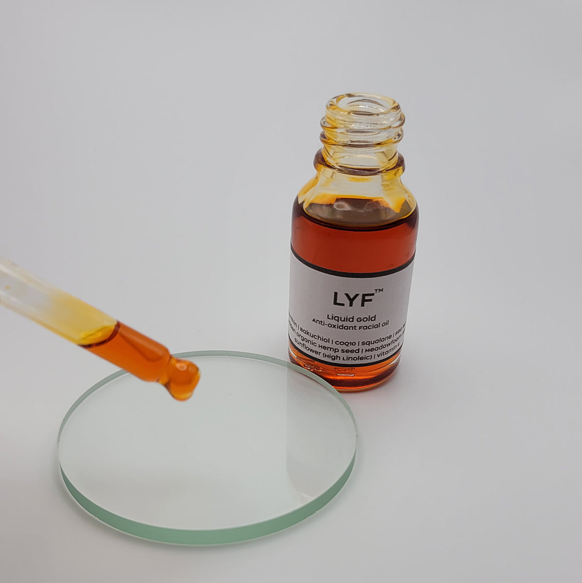 LYF Labs - Liquid Gold Antioxidant Facial Oil, unscented, 0.5oz