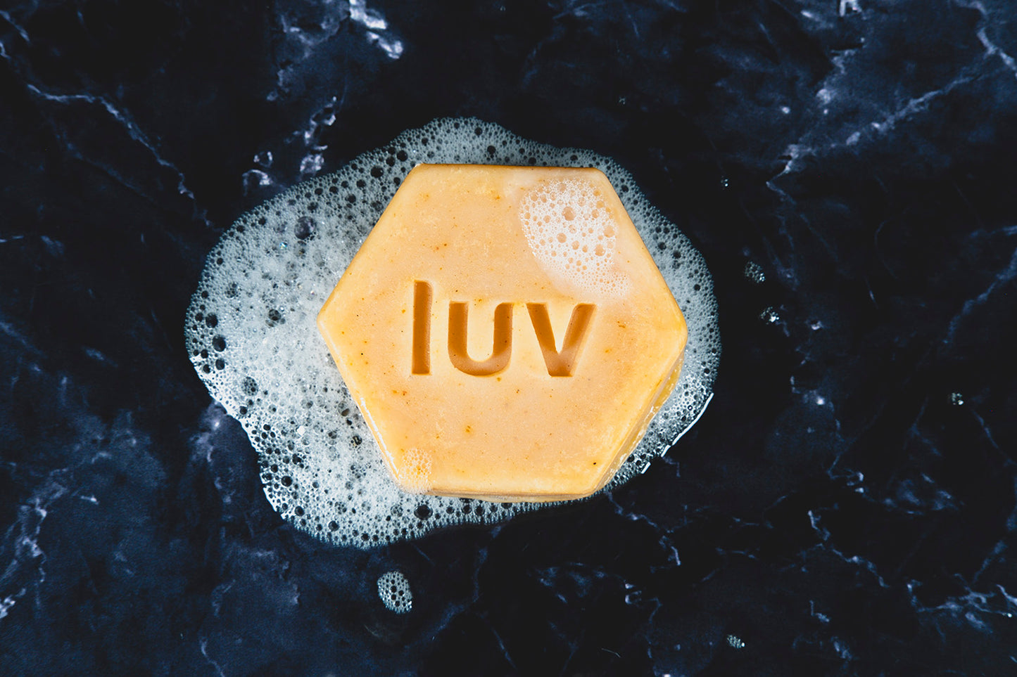 LuvSoap Hexagons 3-Pack - Orange - Soothing Citrus Oils Blend - Nourishing Orange Carrot Powder