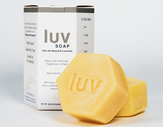 LuvSoap Hexagons 3-Pack - Yellow - Bright Elixir of Lemongrass & Juniper Berry - Yellow Kaolin Clay