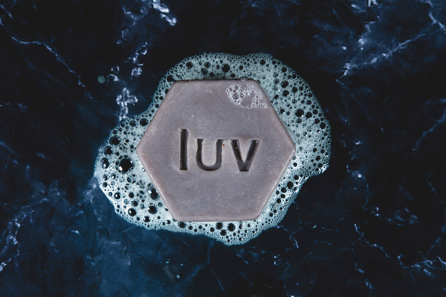 LuvSoap Hexagons 3-Pack - Purple - Lavender Blend with Grapefruit and Passionfruit Seed (Maracuja) - Natural Indigo and Moroccan Red Clay