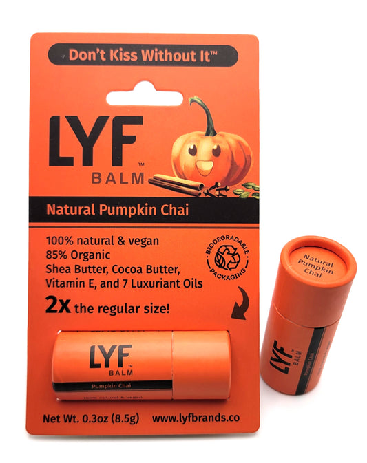 LYF Balm - World's Best 100% Natural Vegan Lip Balm - Pumpkin Chai