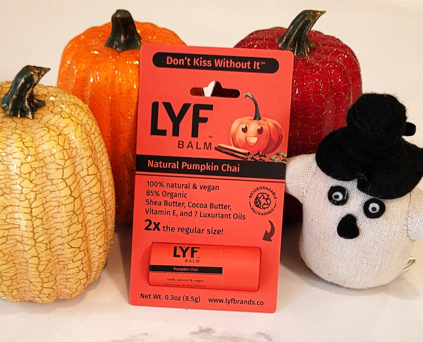 LYF Balm - World's Best 100% Natural Vegan Lip Balm - Pumpkin Chai