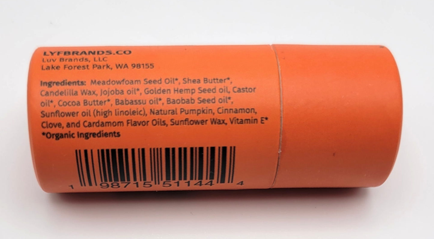 LYF Balm - World's Best 100% Natural Vegan Lip Balm - Pumpkin Chai