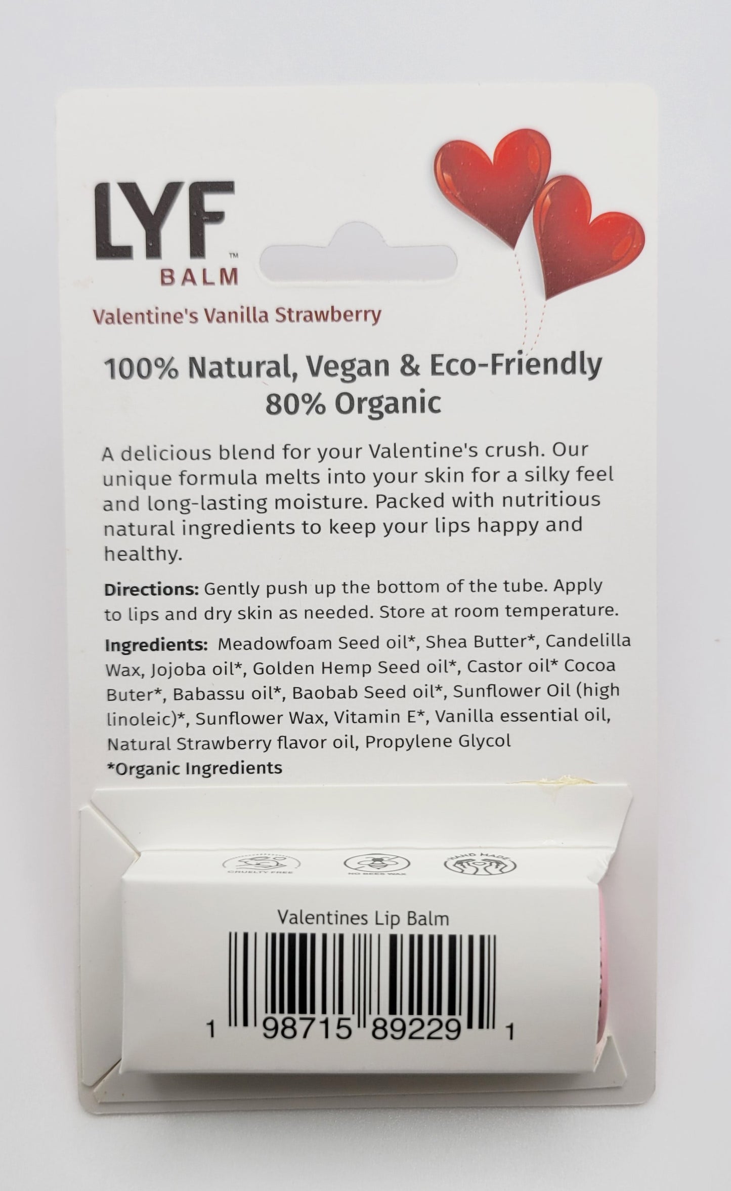 LYF Balm - World's Best 100% Natural Vegan Lip Balm - Valentine's