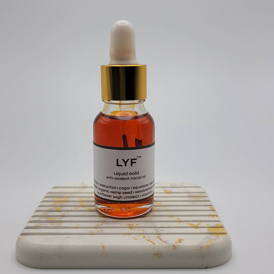 LYF Labs - Liquid Gold Antioxidant Facial Oil, unscented, 0.5oz