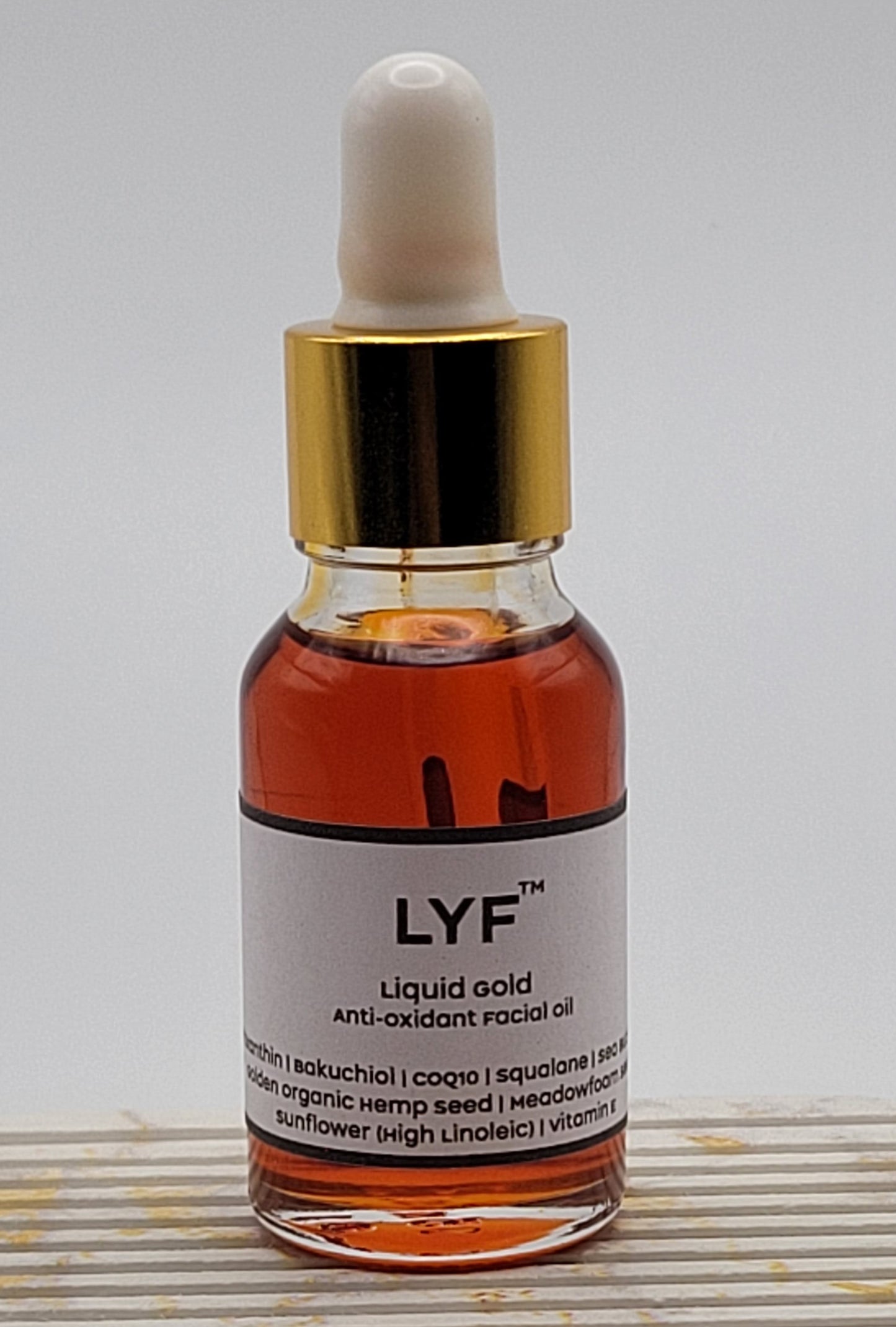 LYF Labs - Liquid Gold Antioxidant Facial Oil, unscented, 0.5oz